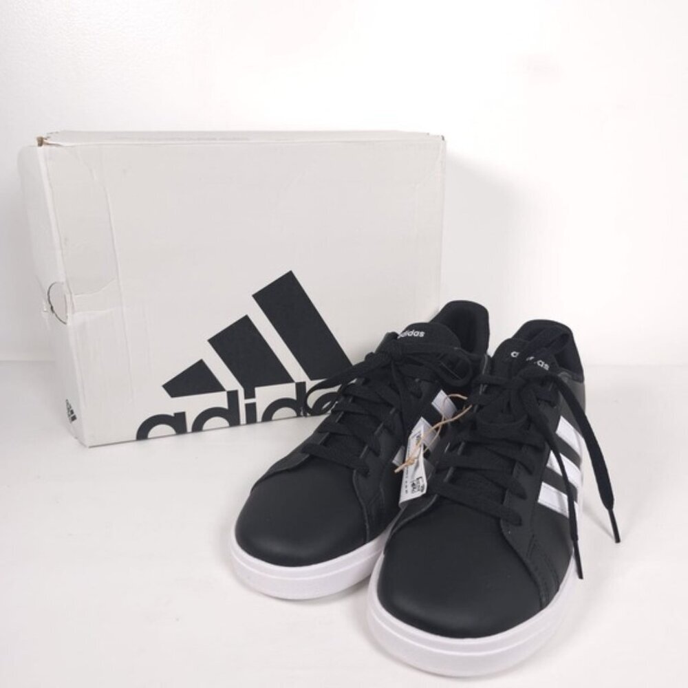 Adidas Grand Court 2.0 Kids Sneaker GW6503 Black White‎ Size 7
